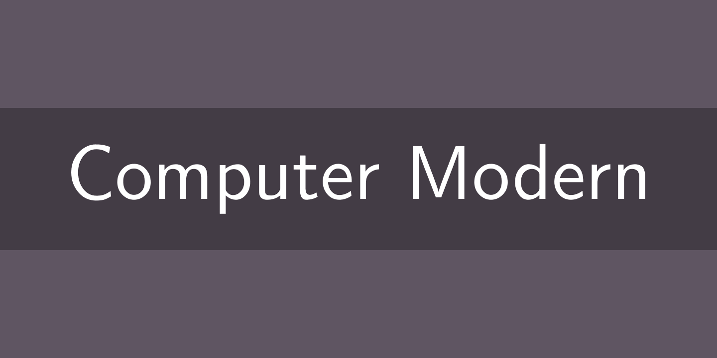 Computer Modern Serif Roman Font preview
